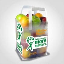 heavy duty plastic apple bag with fruit and veggies more matters design and handles