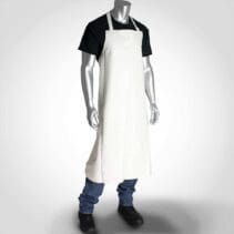 Vinyl White Apron with Pocket 7 mil