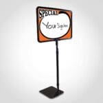 Store Sign Frame with Metal Adjustable Stand - Black 7" x 11"