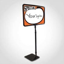 Store Sign Frame with Metal Adjustable Stand - Black 7" x 11"