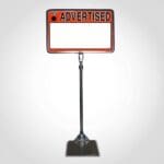 Store Sign Frame with Metal Stand Chrome 7" x 11"