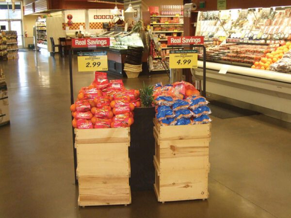 pallet sign in store use