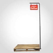 Workman Sign Frame Pallet Stand Black Base - 10" x 10"