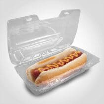 Hot Dog Clamshell plastic take out packaging