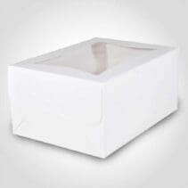 Quarter Sheet Cake Box with Window 14 x 10 x 6 inch - 100 Pack