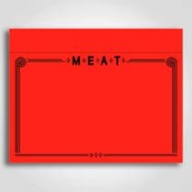 MEAT Ultra Day-Glo Sign 11" x 3.5"