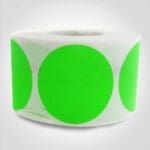 Green Blank Label - 1 roll of 500 stickers