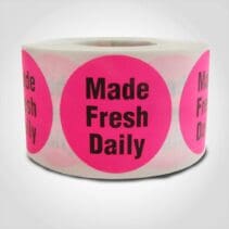 Made Fresh Daily Label 1 roll of 500 stickers