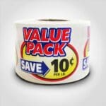 Value Pack 10 Cent Label - 1 roll of 500 stickers