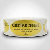 Cheddar Cheese Label 1 roll of 500 stickers