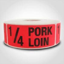 1/4 Pork Loin Label roll of 1000 sticker