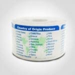 Country Of Origin Produce Label - 1 roll of 500