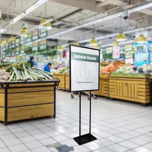22x28 standing retail sign frame in produce section