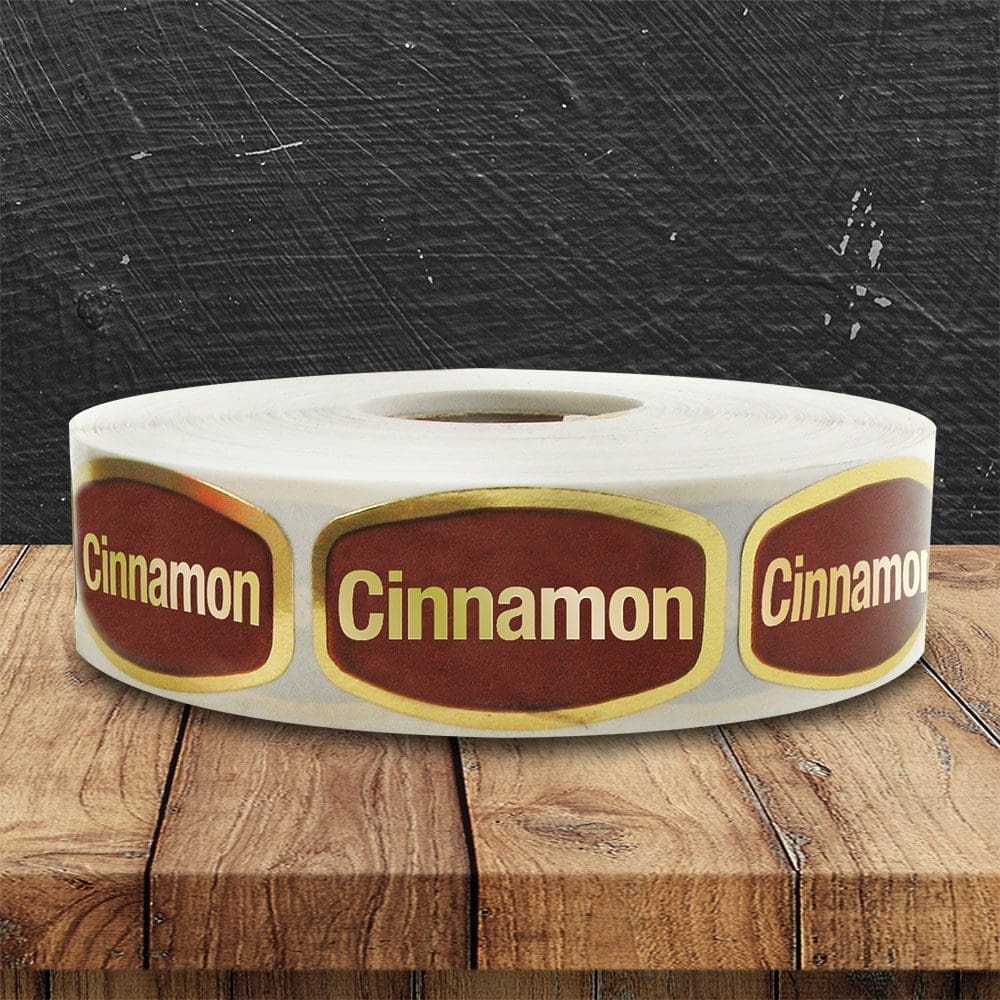 Flavor Labels Cinnamon Labels Roll Of 1000 Adhesive Stickers 0484