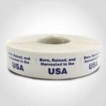 Born Raised and Harvested in the USA Origins Label - 1 roll of 500