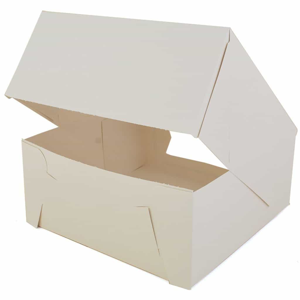 Bakery Boxes | 9 inch White Cake Box with Window 9 x 9 x 4