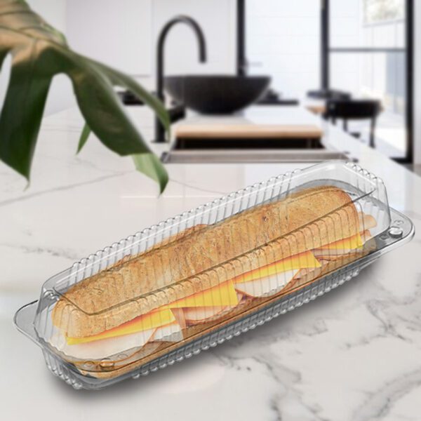 12 inch sub sandwich clamshell for takeout