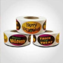 Halloween Label with 3 designs 1 roll of 500 stickers