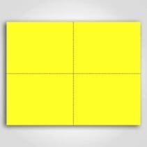 Ultra Day-Glo Fluorescent Yellow Sign Card 4.25" x 5.5"