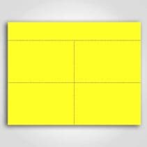 Ultra Day-Glo Fluorescent Yellow Sign Card 3.5" x 5.5"