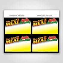 Fine Cuts of Meat Sign Cards 3.5" x 5.5"