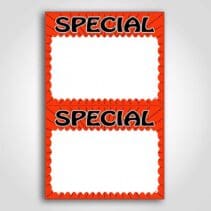 Special Laser Bright Sign Card 5.5" x 7"