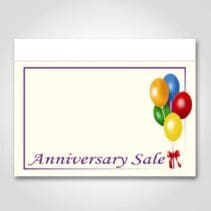 Anniversary Sale Sign Card 11" x 7"