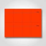 Red Blank Sign Card Perforated 3" x 5"