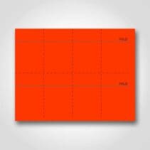 Red Blank Sign Card Perforated 3" x 5"