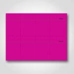 Magenta Blank Sign Card Perforated 3" x 5"