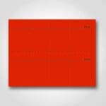 Red Blank Sign Card Perfed 3" x 3" - 400 Pack