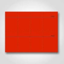 Red Blank Sign Card Perfed 3" x 3" - 400 Pack