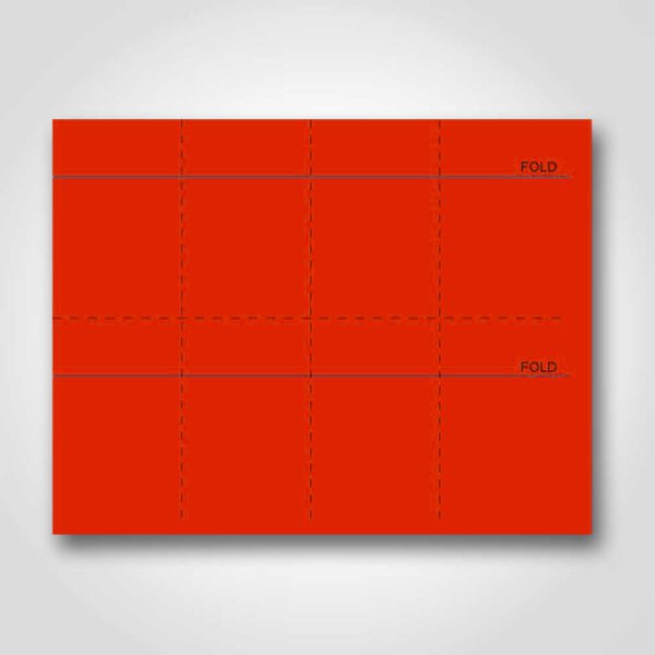 Red Blank Sign Card Perfed 3" x 3" - 400 Pack
