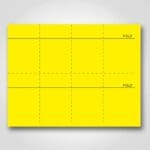 Yellow Blank Sign Card Perforated 3" x 3"