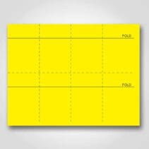 Yellow Blank Sign Card Perforated 3" x 3"