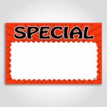 Special Sign 3.5" x 5.5"