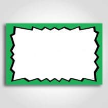 Blank Burst Sign Green 5.5" x 7"