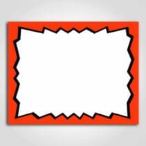 Blank Burst Sign Red 7" x 11"