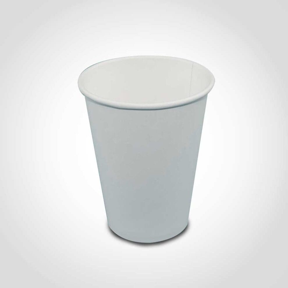 12 Oz Coffee Cup Single Wall White Paper Disposable 1000pk