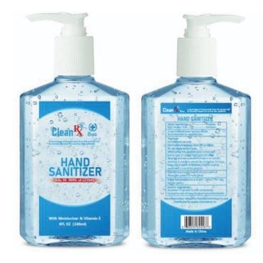 Hand sanitizer in an 18 oz pump bottle 12 pack