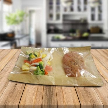 Gourmet Cooking Dual Pocket Bags Kraft 12 x 8.5 - 250 Pack (106077)