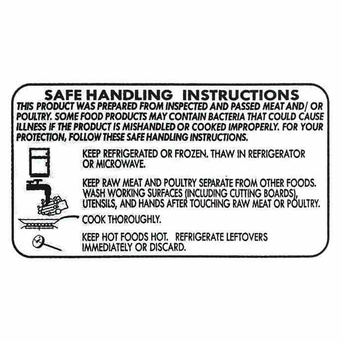1LB Clear w Safe Handling Instructions