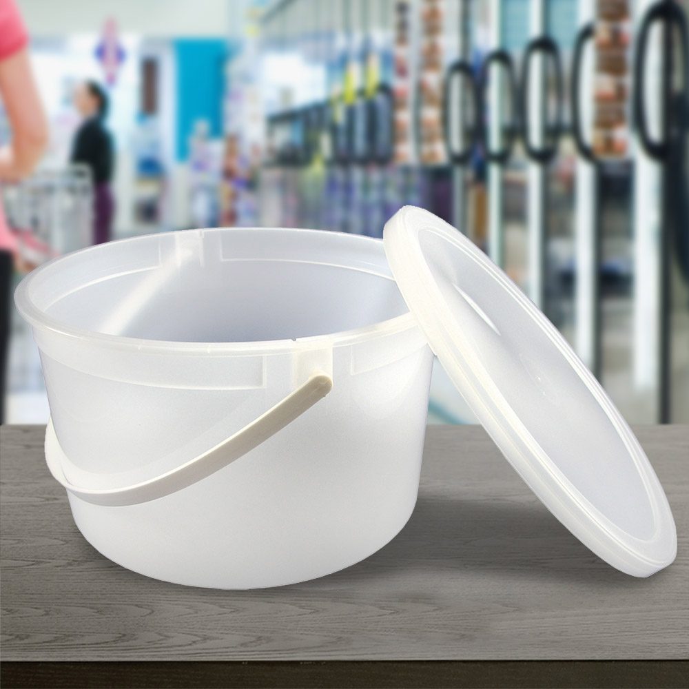 2 1/2 Gallon Plastic Ice Cream Tubs (Without Lids) - 10 Count