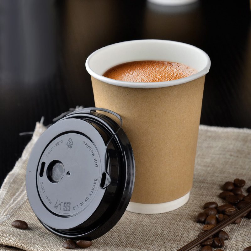Double-Walled Coffee Cup With Lids