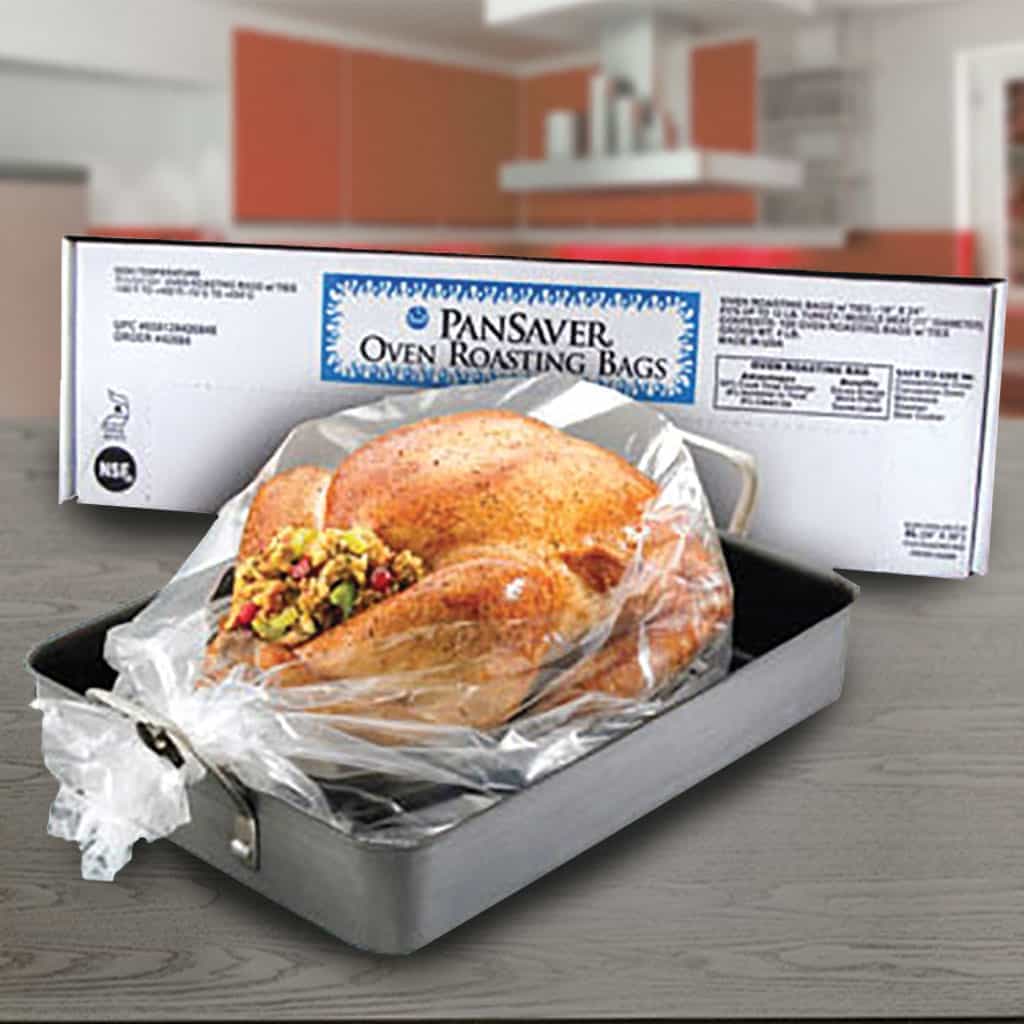 PanSaver 42684 Ovenable Pan Liners, Oven Roasting Bags with Ties