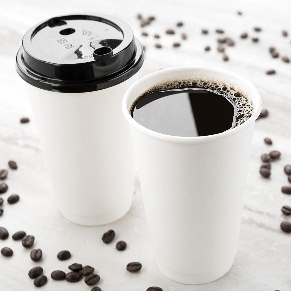 White Paper Coffee Cups 20 oz. - 500/Case 