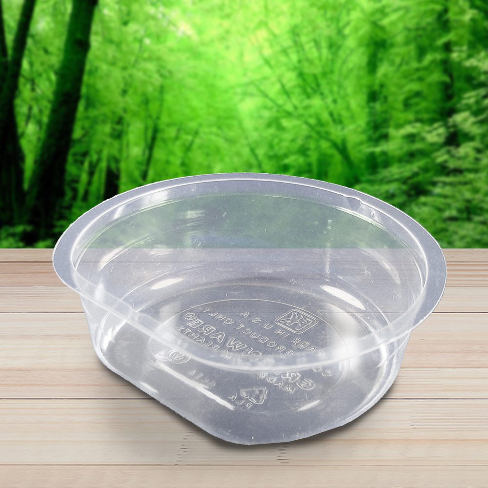 Basic Nature 12 oz Round Clear PLA Plastic To Go Deli Container