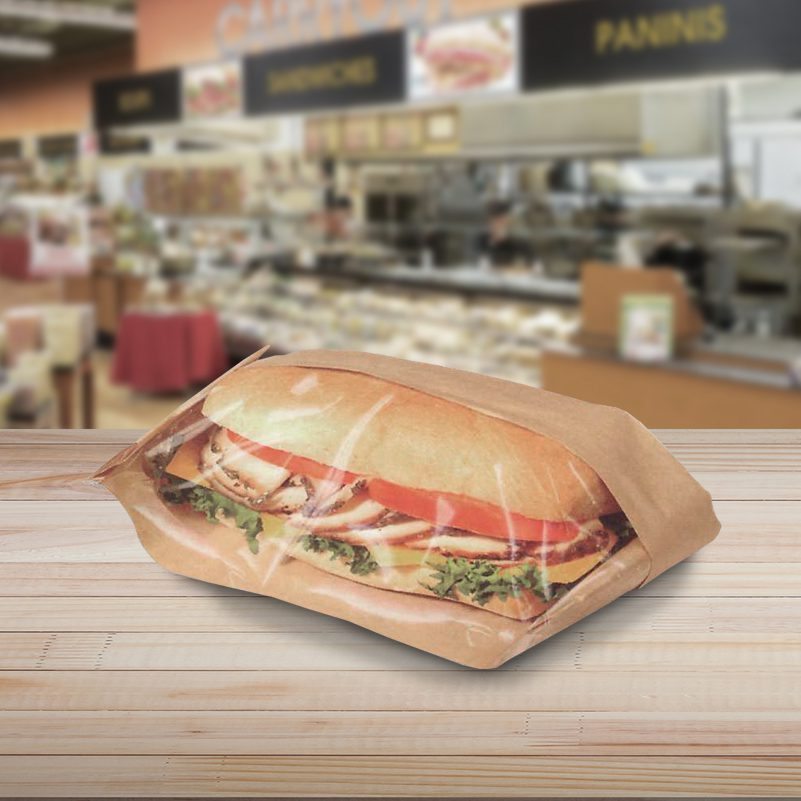 Large Sandwich Bag Kraft for Round Sandwich - 500PK