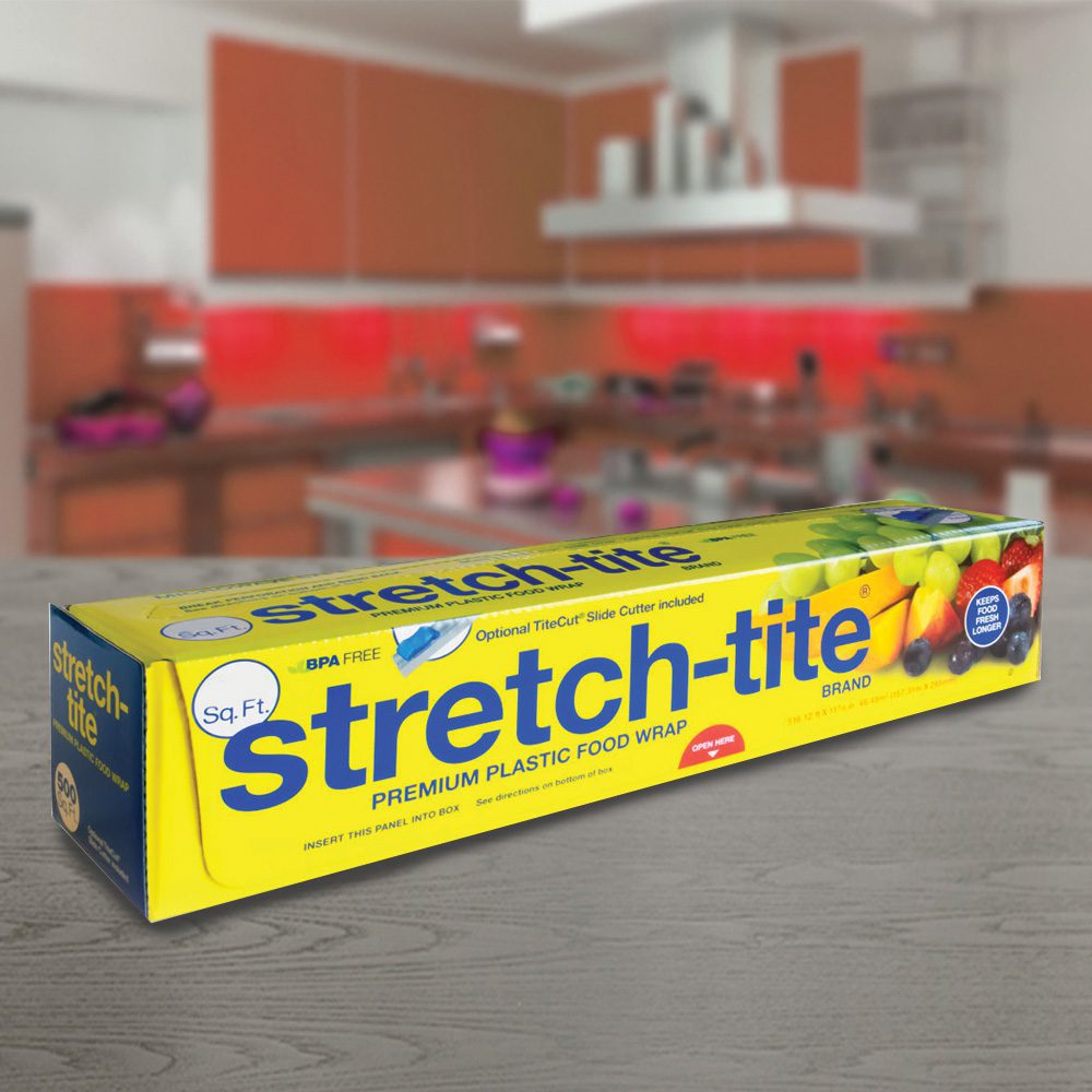 Stretch-Tite Premium Plastic Food Wrap, Includes Slide Cutter