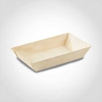 Rectangular Samurai Wooden Dish - 10oz 6 x 3.3 x 1.1 inch